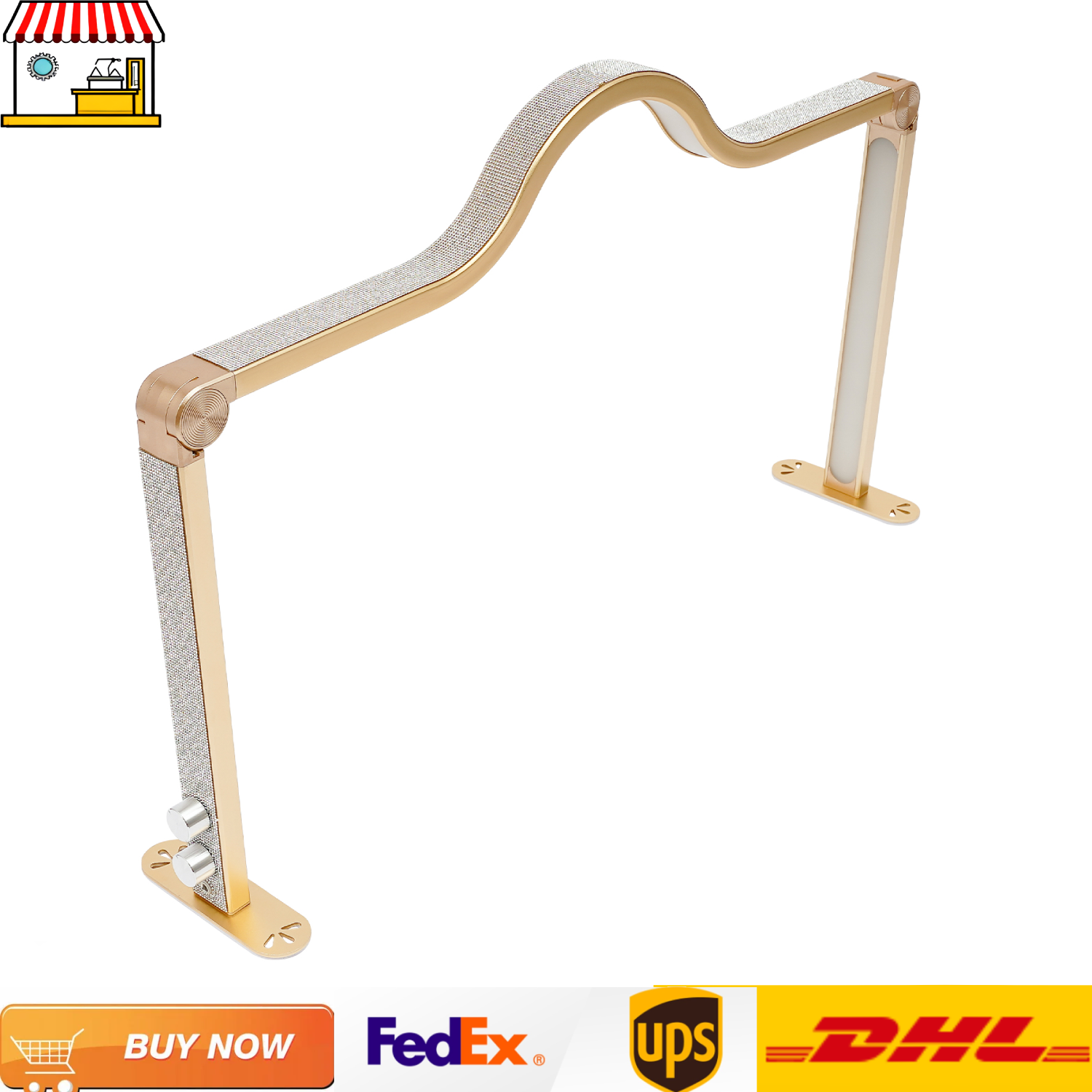 Desk Setup Light - Diamonds Decorated Nail Work Lamp| Nail