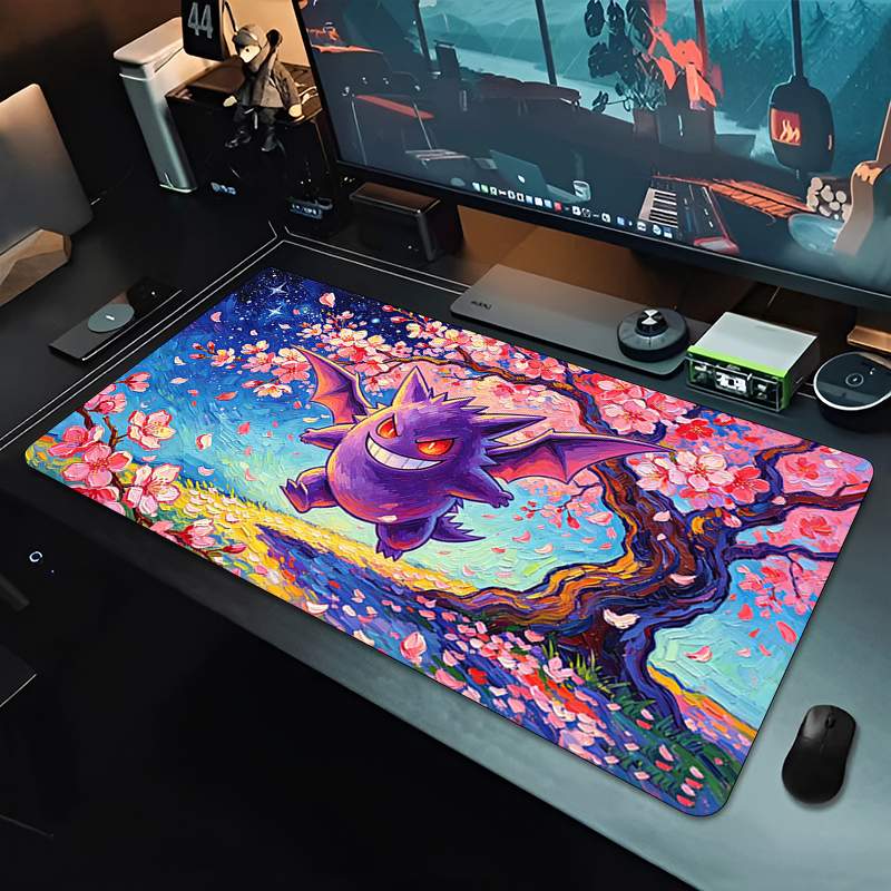 Desk Setup Accessories - Mouse Pad sakura Gengar Gaming Accessories