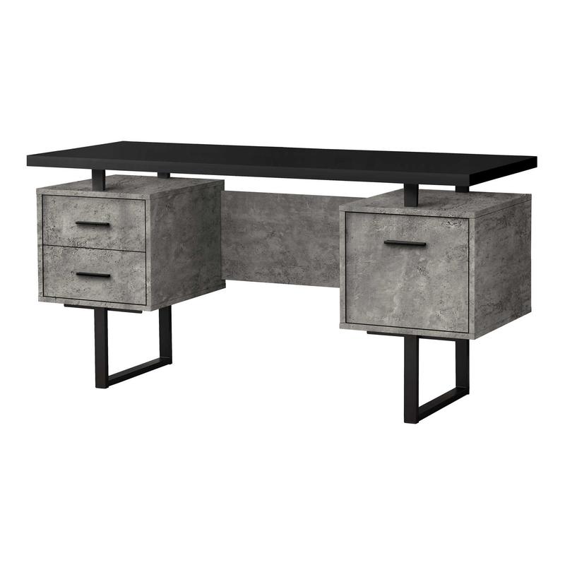 Desk Setup Grey - Contemporary 60