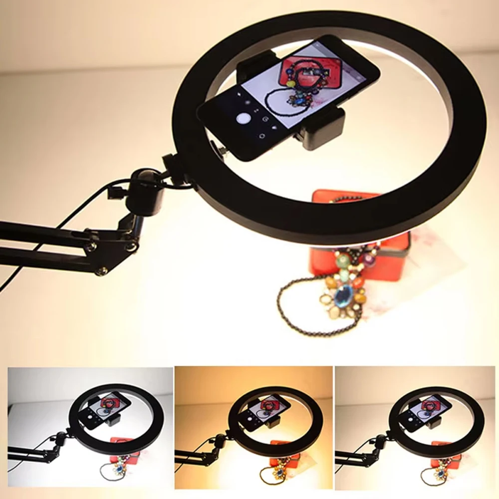 Desk Setup Light - Nice Overhead Tripod With Ring Light