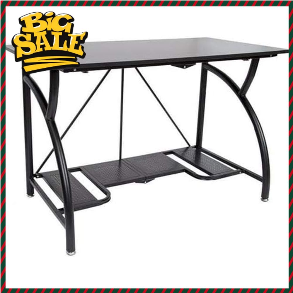 Desk Setup Monitor And Laptop - Space-Saving Foldable Desk for Home Office,