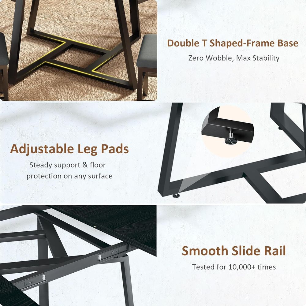 60 Round to Oval Expandable Di - Desk Setup Black 评论和价格