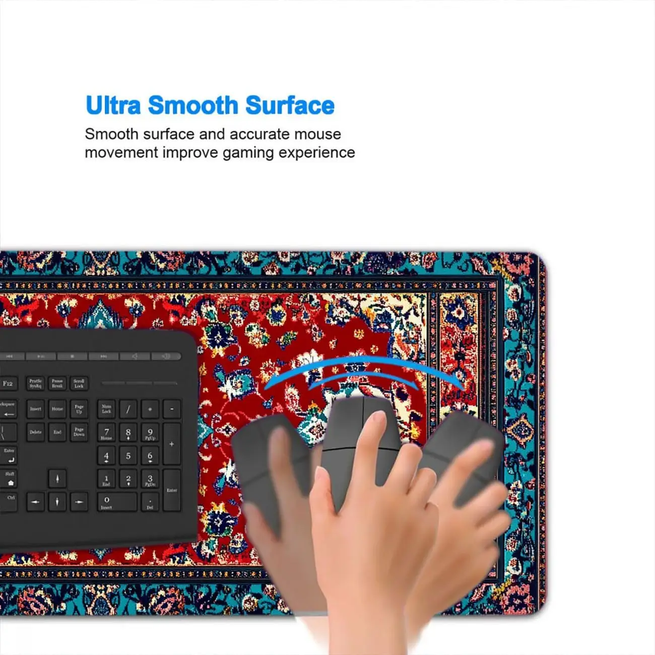 Stylish Ornate Persian Floral  - Desk Setup With Laptop 评论和价格