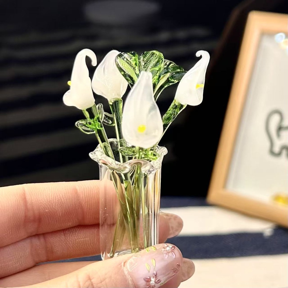 1 PC Handmade Glass Floral Bou - Desk Setup Computer 评论和价格