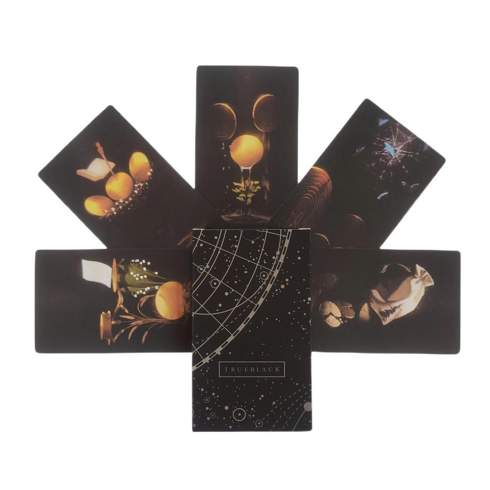 True Black Tarot Cards 78 Card - Desk Setup Black 评论和价格