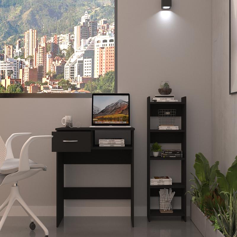 Black Home Office Set, 2-Piece - Desk Setup Workspace 评论和价格