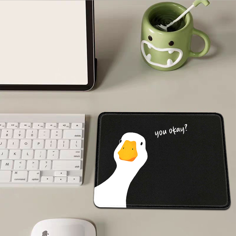 Black Mini Mouse Pad Funny Goo - Desk Setup Black 评论和价格