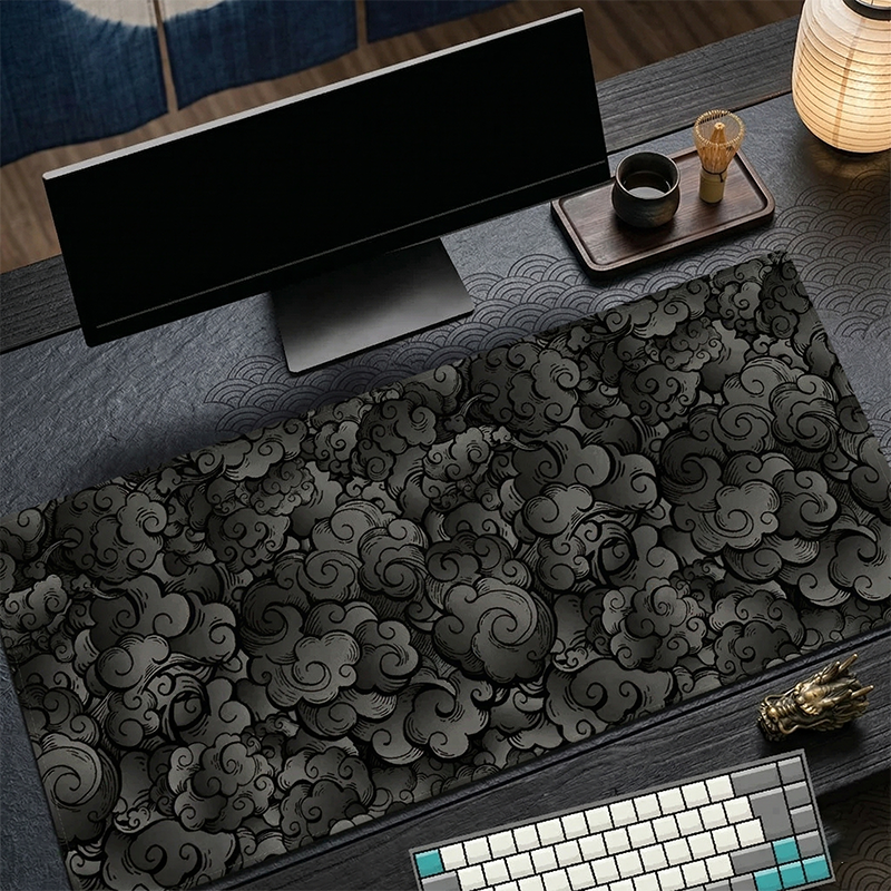 Japanese Dark Cloud Desk Mat V - Desk Setup Grey 评论和价格