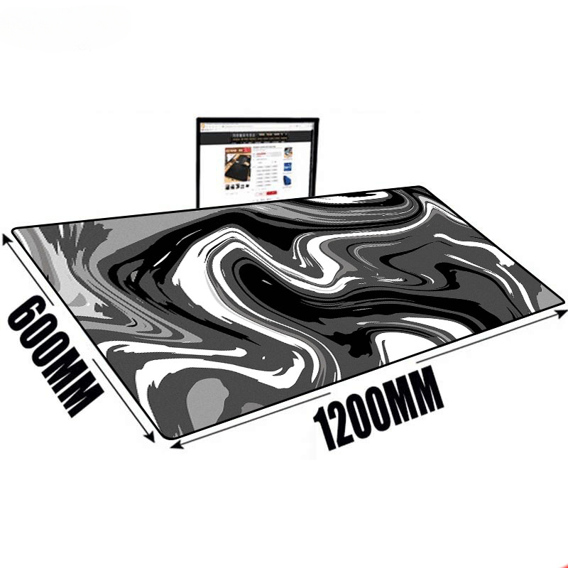Large Mat Mouse Pad Fluid Art  - Desk Setup With Laptop 评论和价格