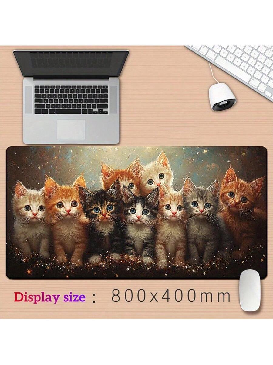 Cute Kitten Gaming Mouse Pad D - Desk Setup With Laptop 评论和价格