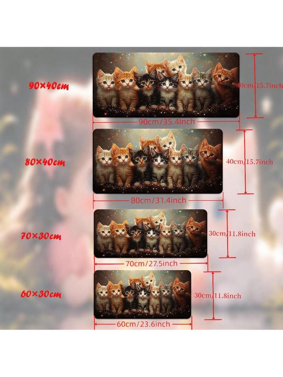 Cute Kitten Gaming Mouse Pad D - Desk Setup With Laptop 评论和价格