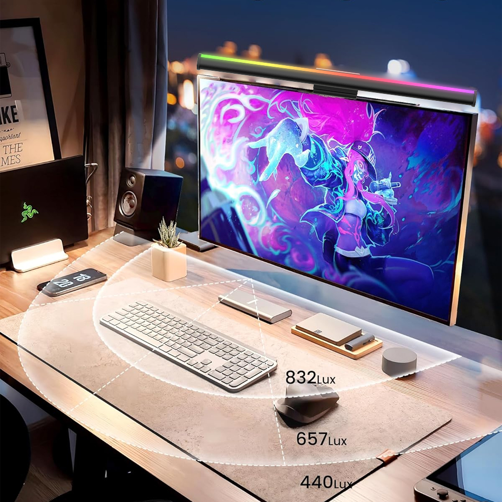 Screen Hanging Lamp Monitor Li - Desk Setup Black 评论和价格