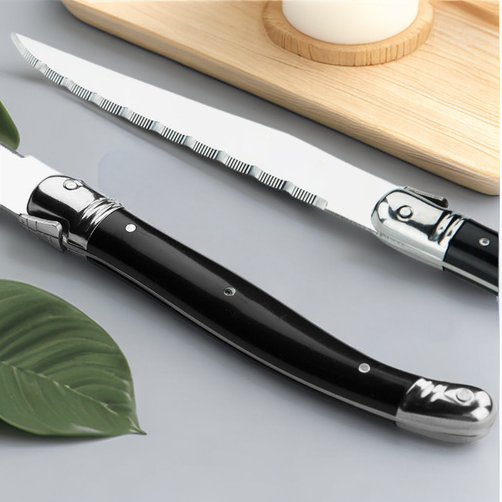 9'' Laguiole Steak Knives Set  - Desk Setup Black 评论和价格