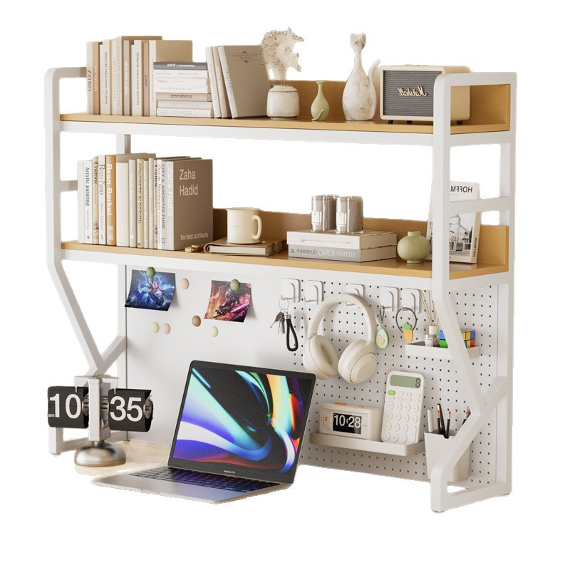 Desktop Storage Shelf with Peg - Desk Setup Computer 评论和价格
