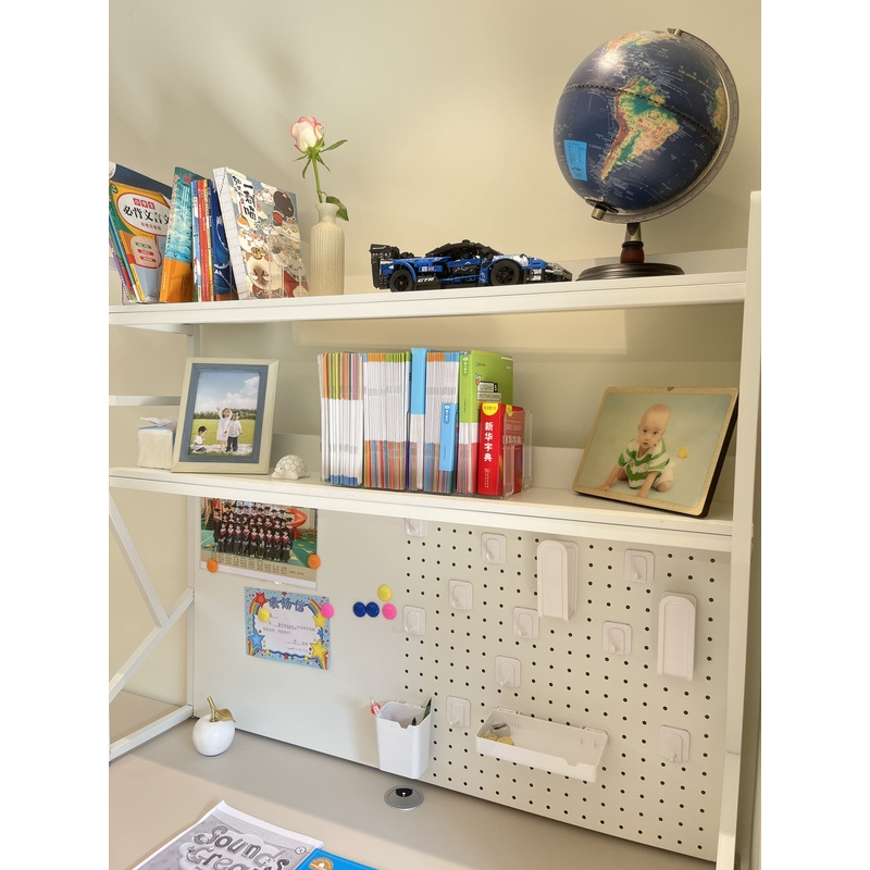 Desktop Storage Shelf with Peg - Desk Setup Computer 评论和价格