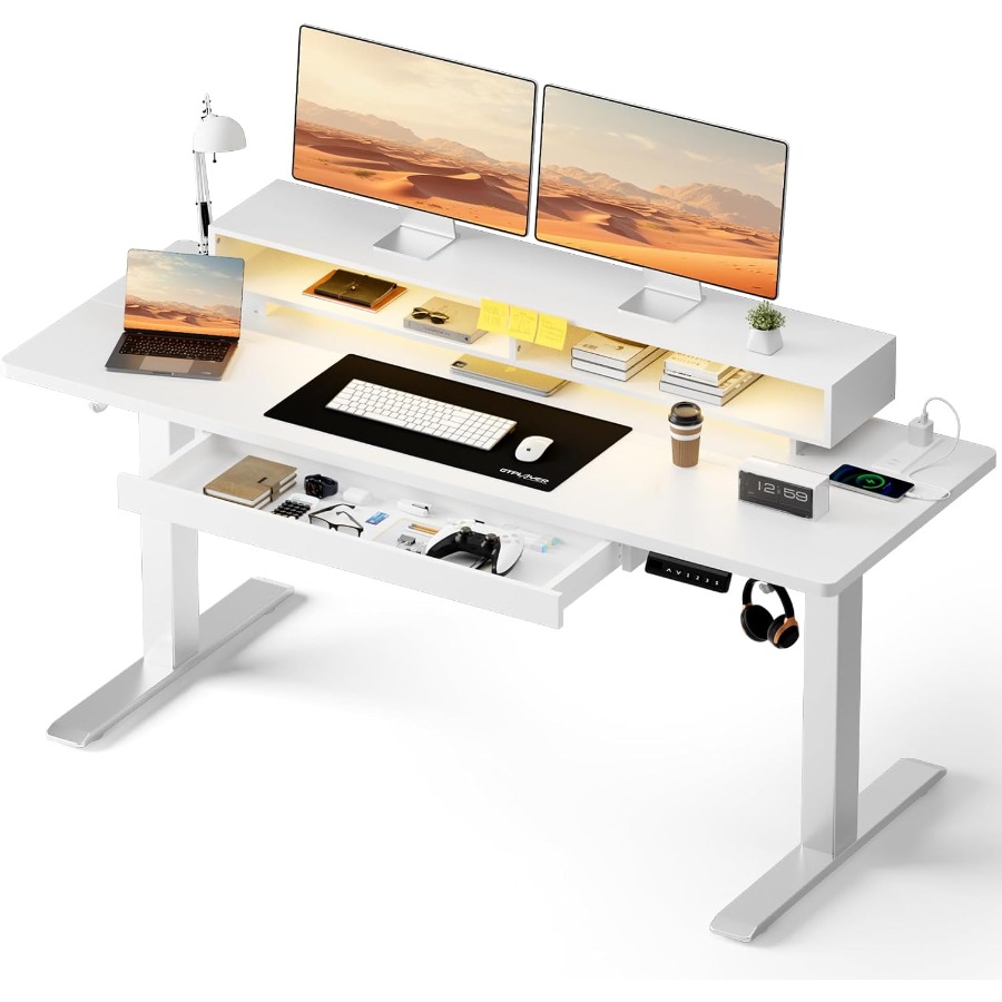 Height Adjustable Electric Sta - Desk Setup Workspace 评论和价格