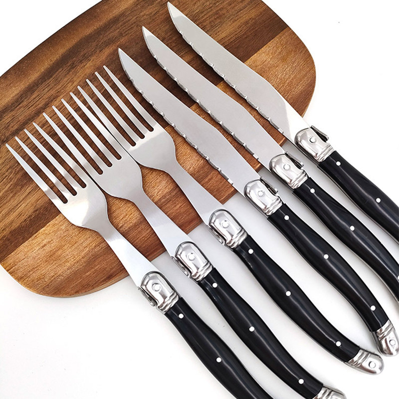 8'' Laguiole Style Black Steak - Desk Setup Black 评论和价格