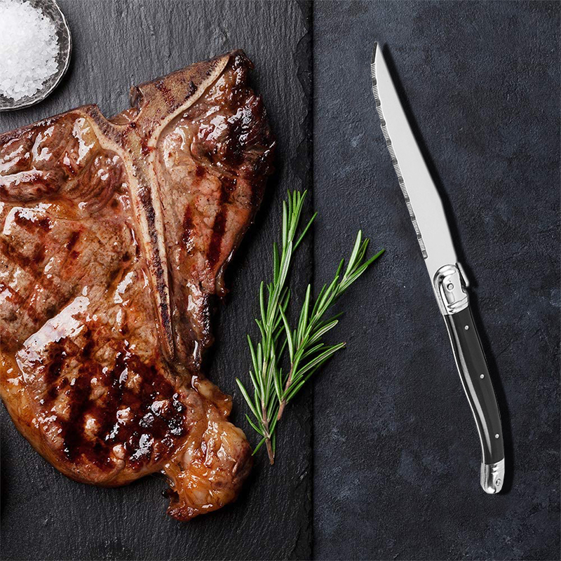 8'' Laguiole Style Black Steak - Desk Setup Black 评论和价格