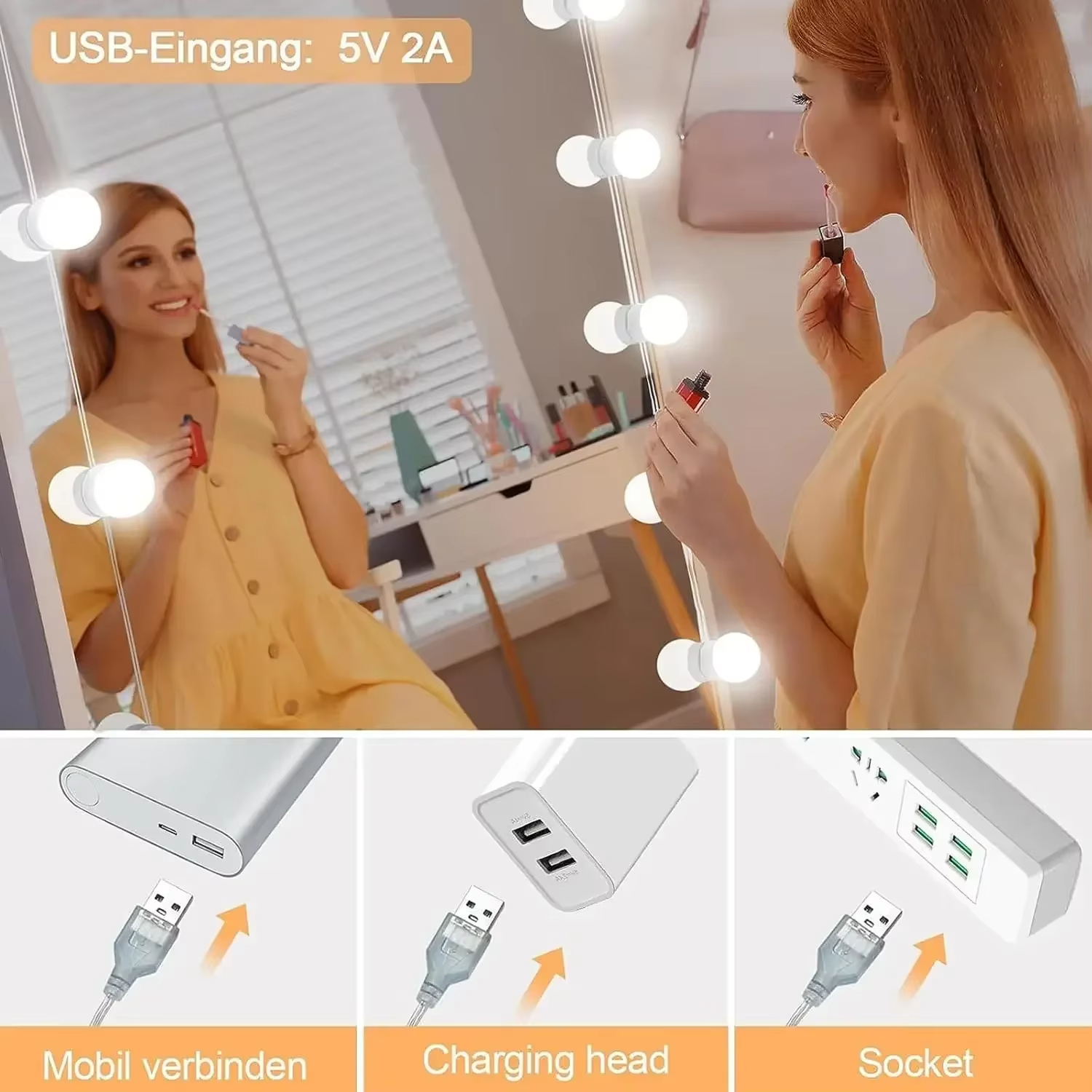 10LED Makeup Mirror Light Bulb - Desk Setup Light 评论和价格