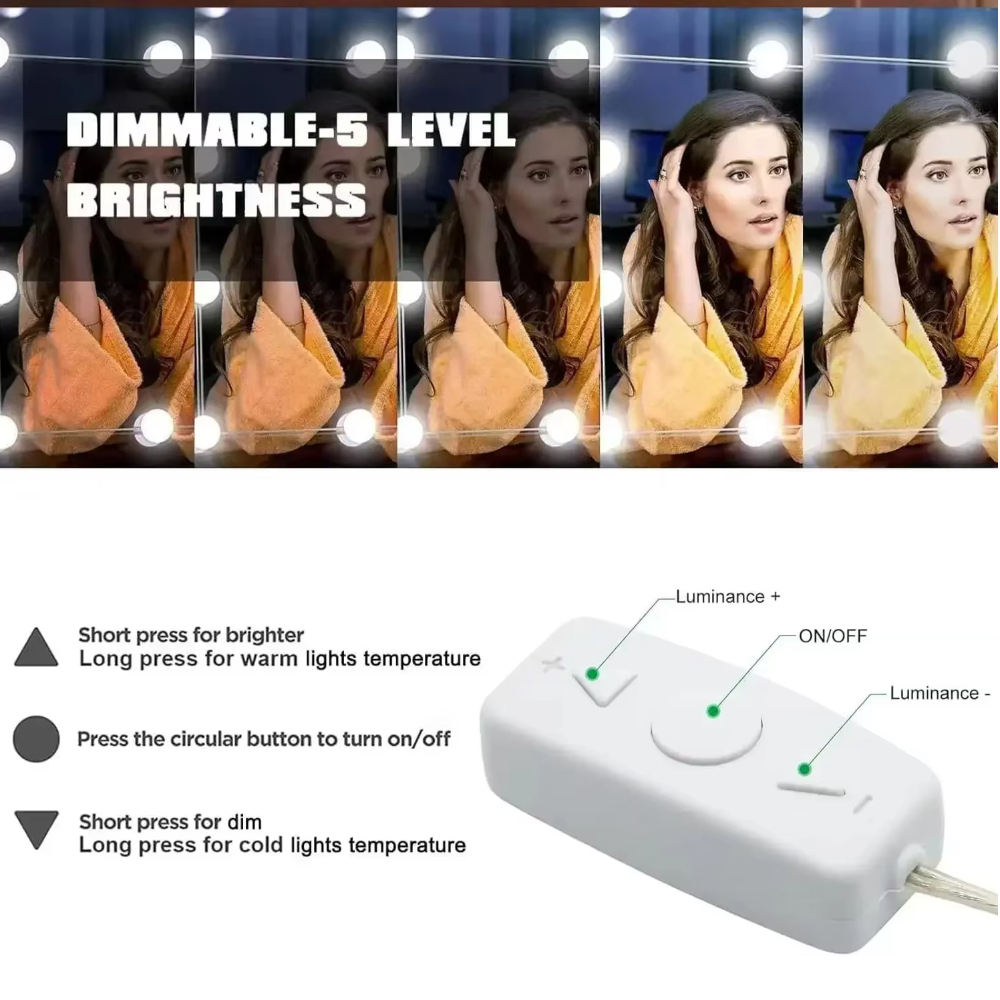 10LED Makeup Mirror Light Bulb - Desk Setup Light 评论和价格