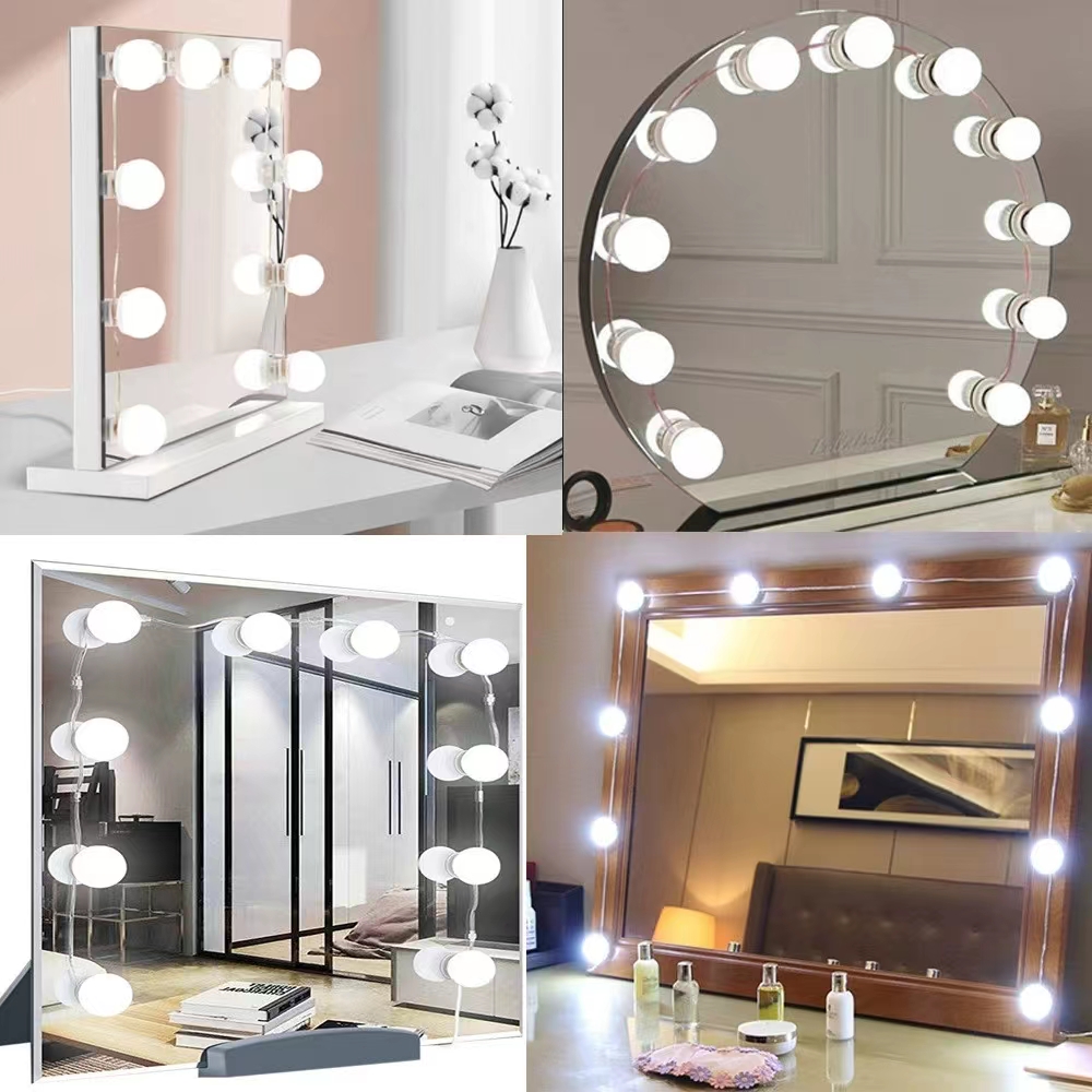 LED Light Paste Mirror Makeup  - Desk Setup Light 评论和价格