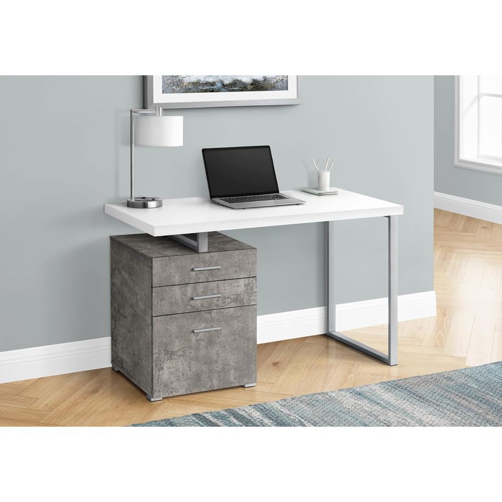 Contemporary 48 Metal & Lamina - Desk Setup Grey 评论和价格