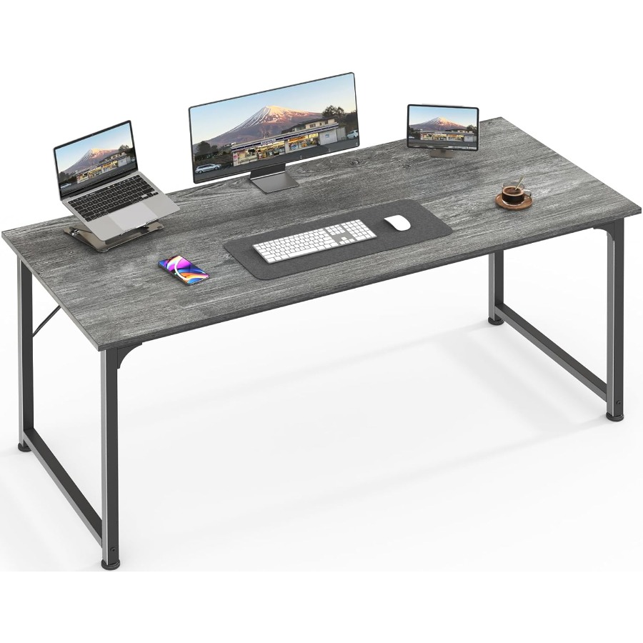 55 Inch Computer Desk for Home - Desk Setup Grey 评论和价格
