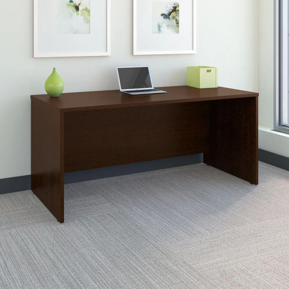 66W Mocha Cherry Office Desk,  - Desk Setup Workspace 评论和价格