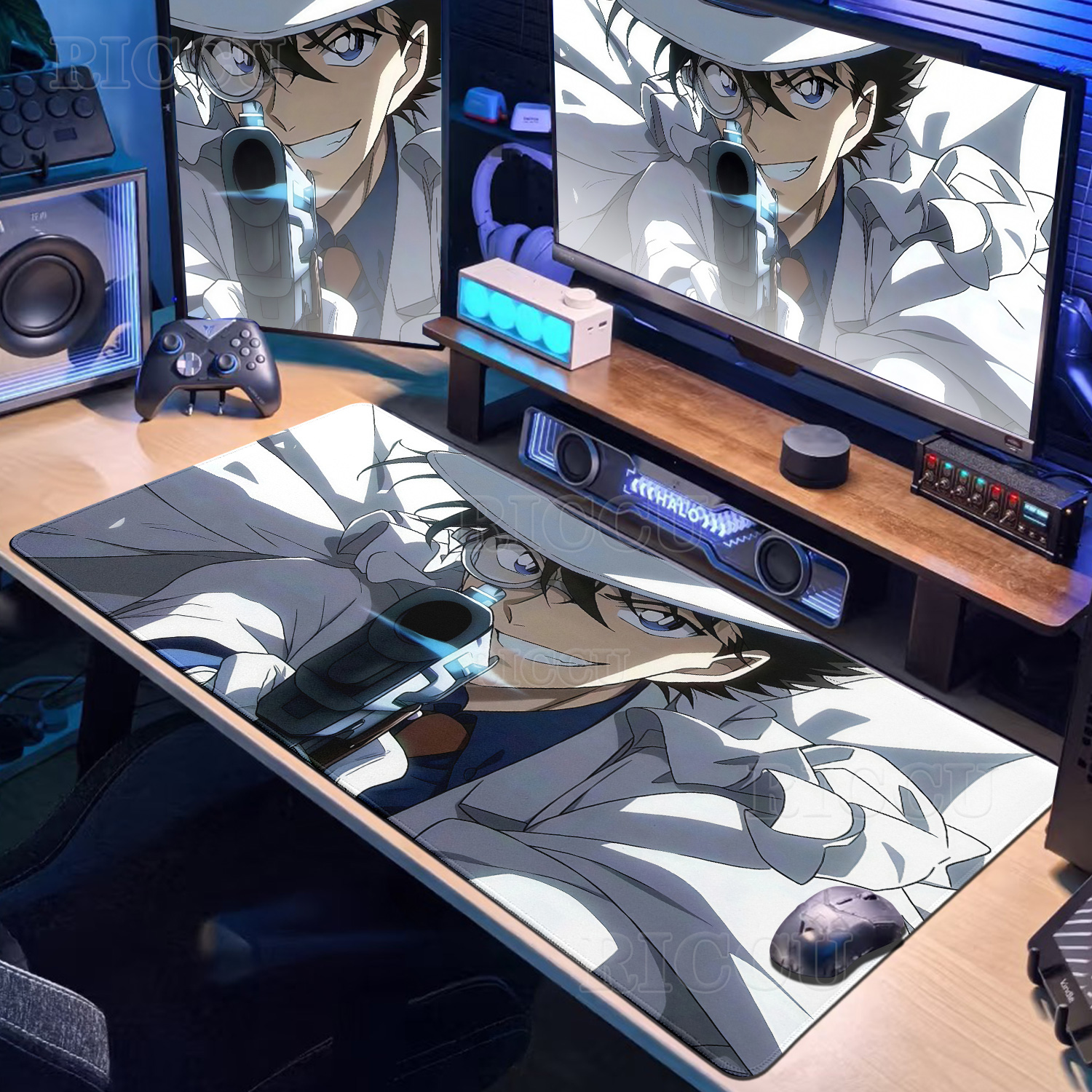 Anime D-Detective Conan Mouse  - Desk Setup With Laptop 评论和价格