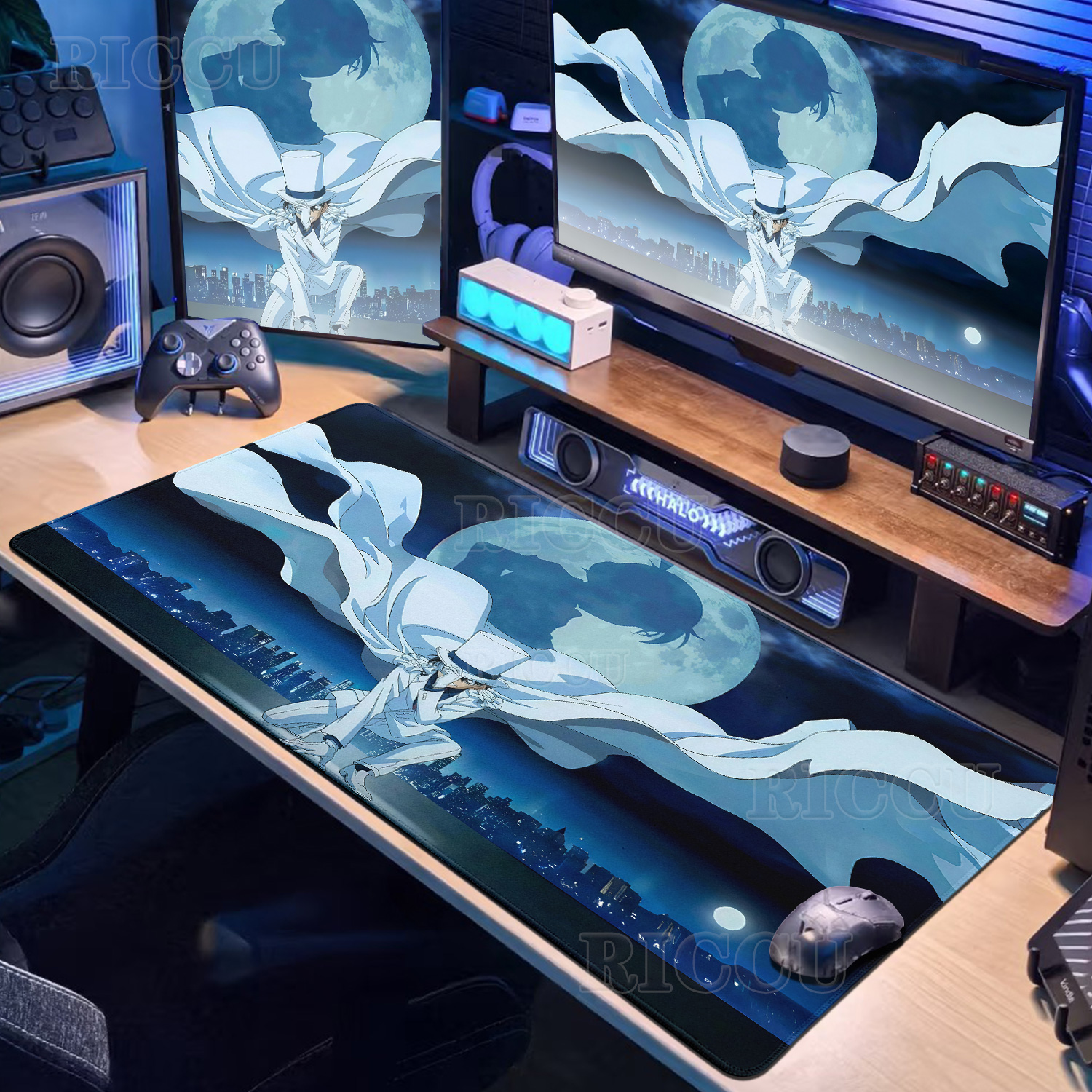 Anime D-Detective Conan Mouse  - Desk Setup With Laptop 评论和价格