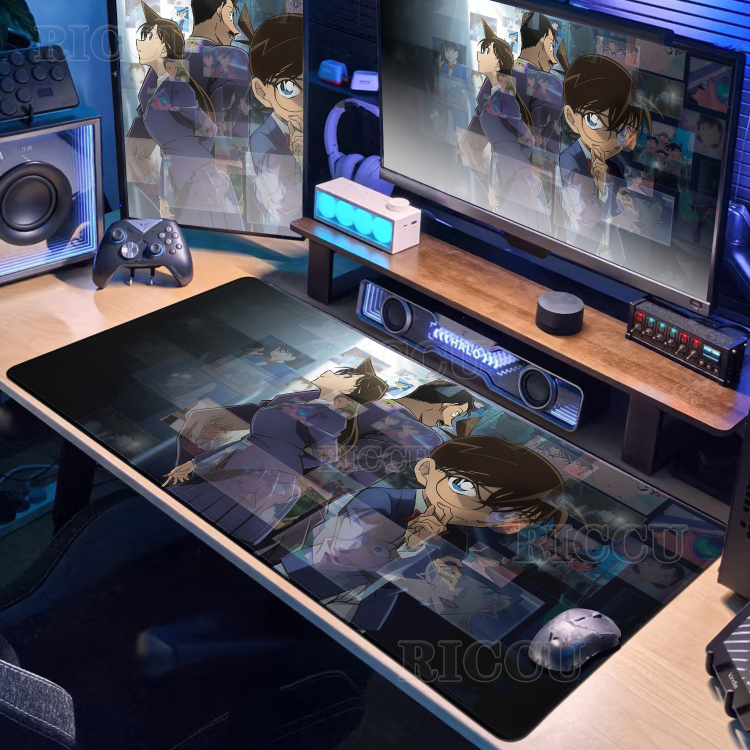 Anime D-Detective Conan Mouse  - Desk Setup With Laptop 评论和价格