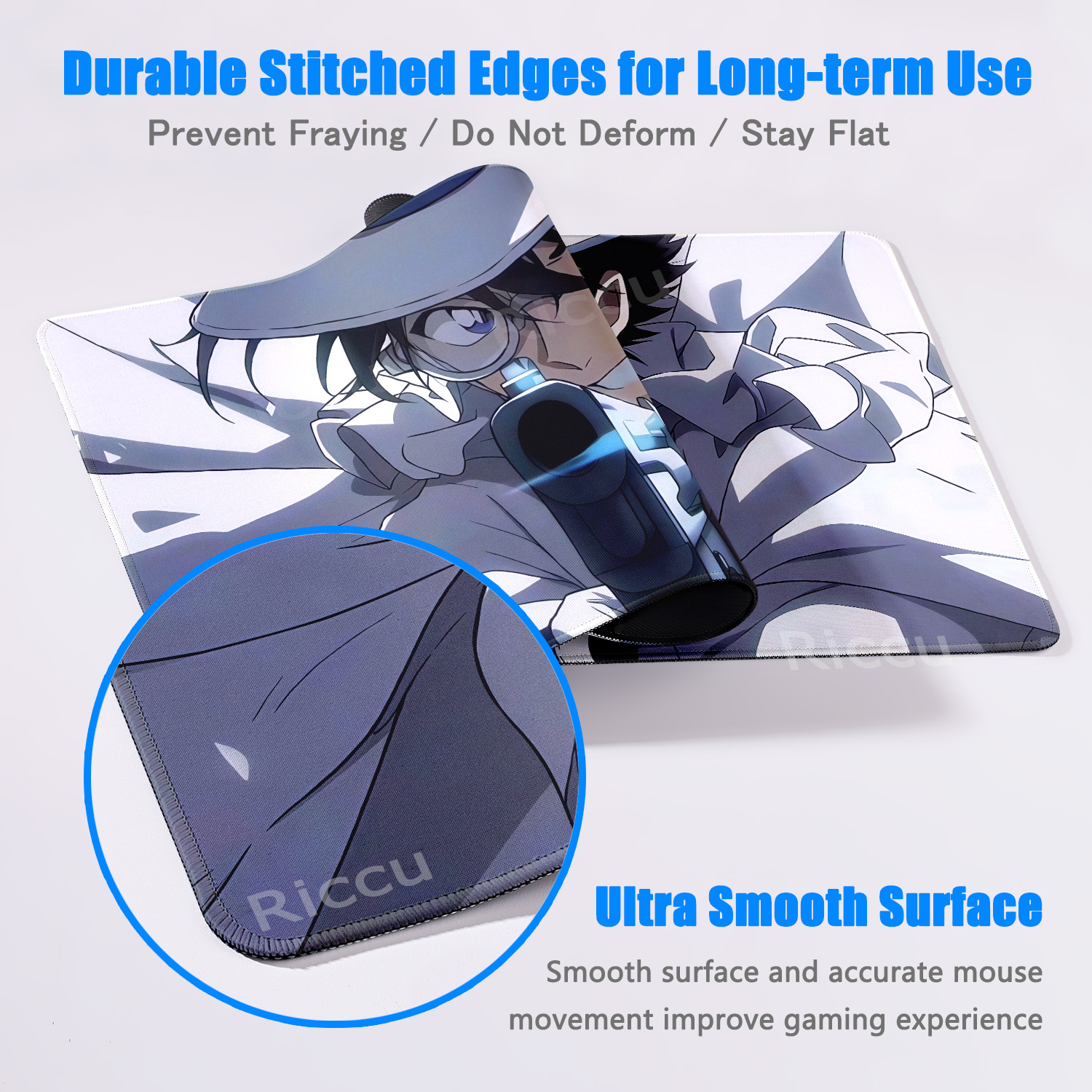 Anime D-Detective Conan Mouse  - Desk Setup With Laptop 评论和价格