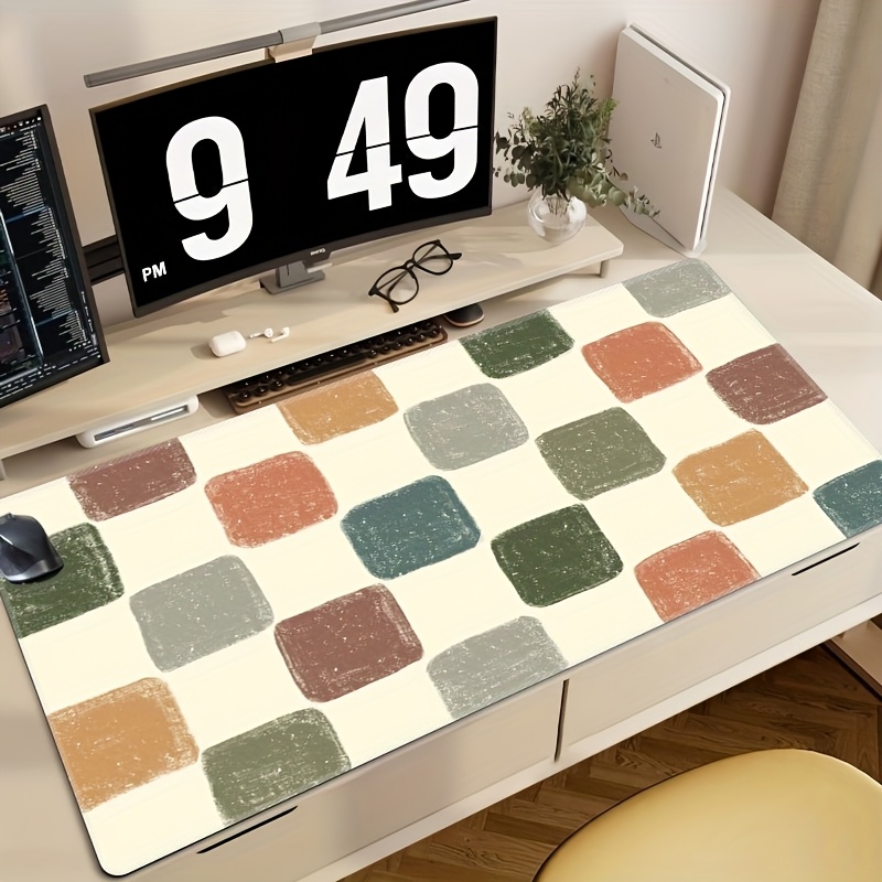 Vibrant Checkered Pattern Desk - Desk Setup Workspace 评论和价格