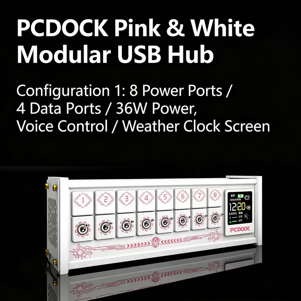 PCDOCK Block USB Desktop Power - Desk Setup With Laptop 评论和价格