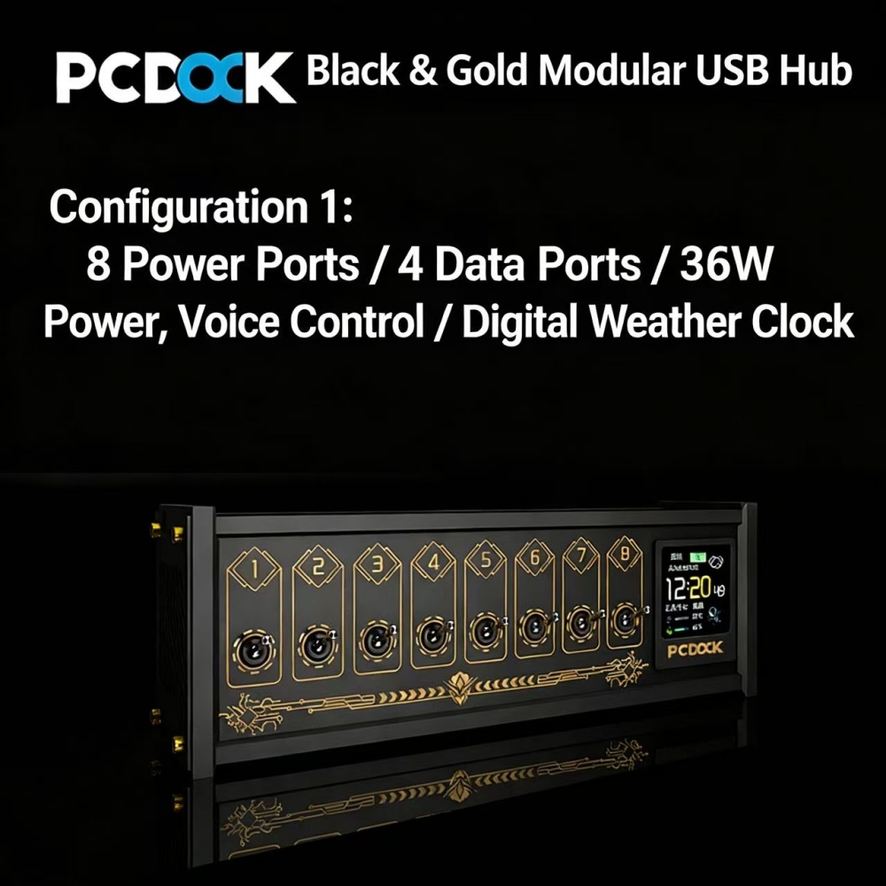 PCDOCK Block USB Desktop Power - Desk Setup With Laptop 评论和价格