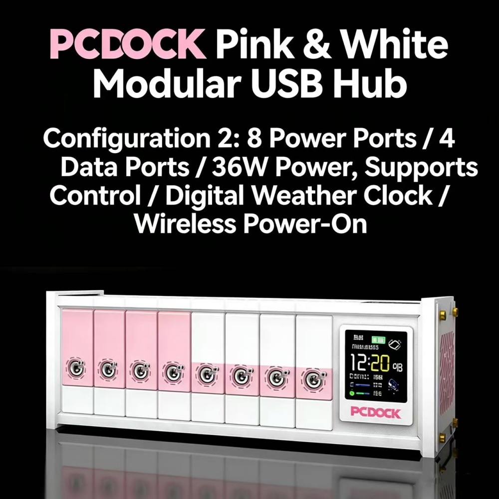 PCDOCK Block USB Desktop Power - Desk Setup With Laptop 评论和价格