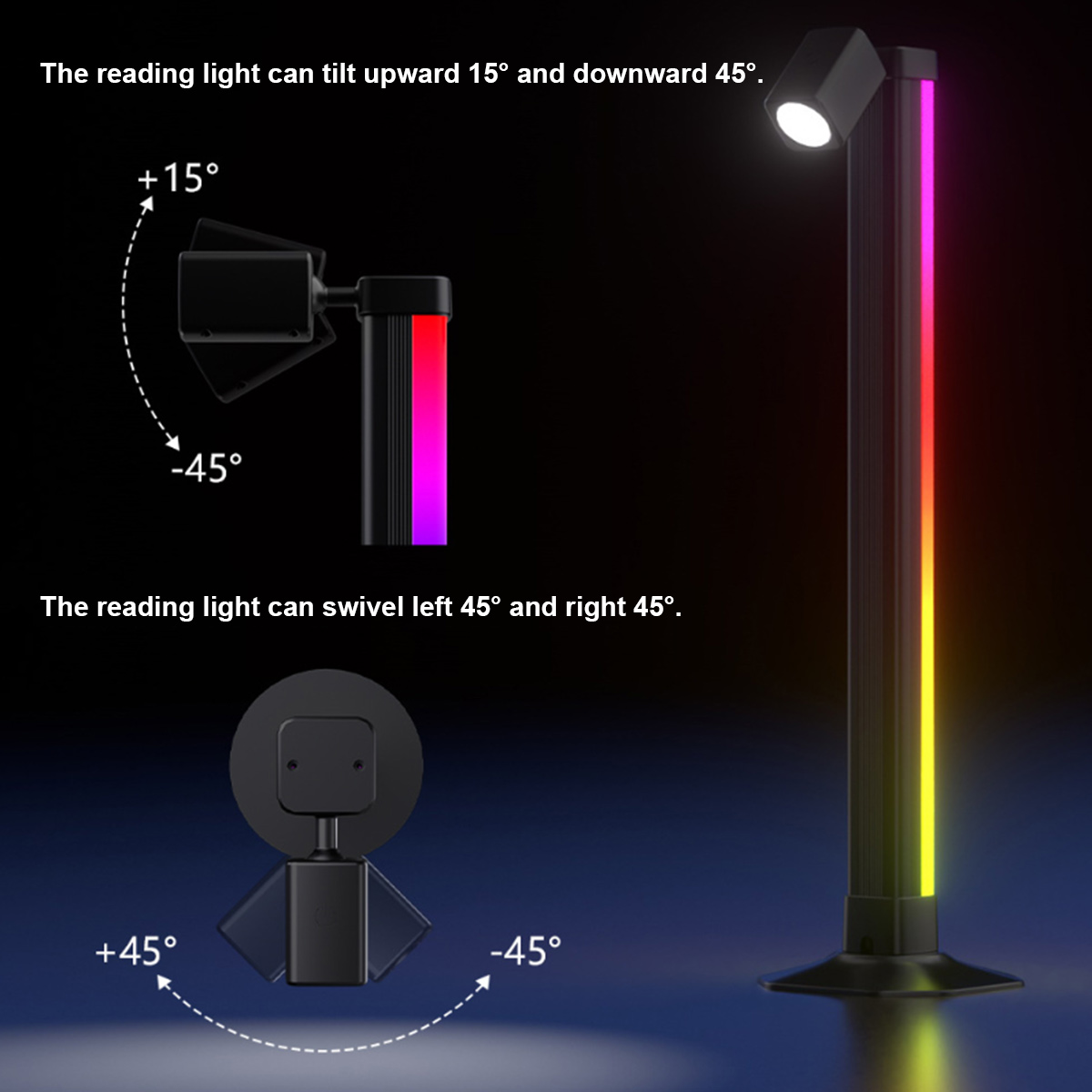 Smart Light Bar LED RGB Music  - Desk Setup Black 评论和价格
