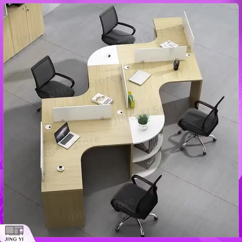 4-Person Modular Office Desk W - Desk Setup Workspace 评论和价格