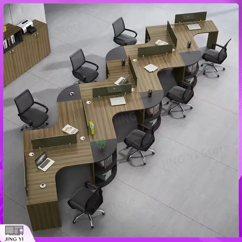 4-Person Modular Office Desk W - Desk Setup Workspace 评论和价格
