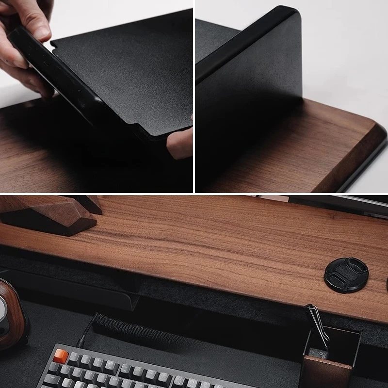 Solid Walnut Monitor Stand-Erg - Desk Setup Workspace 评论和价格