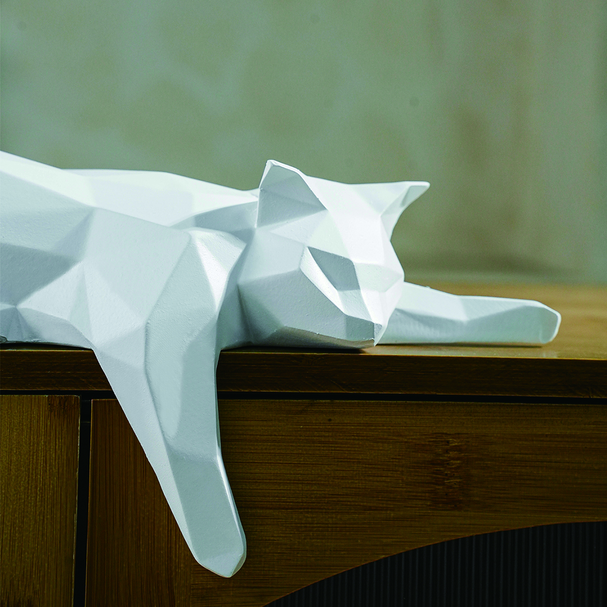 White Black Cat Statue - Geome - Desk Setup Black 评论和价格